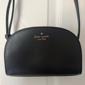 kate spade Black Dome Saffiano Crossbody Bag